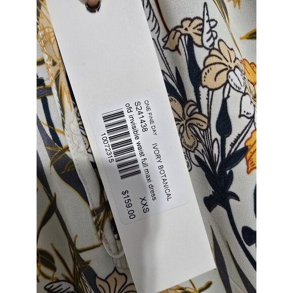 One Fine Day ofd invisible waist full maxi dress‎ In IVORY BOTANICAL Size XXS - Picture 7 of 8